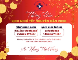 THÔNG BÁO LỊCH NGHỈ TẾT NGUYÊN ĐÁN 2026