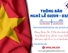 THÔNG BÁO LỊCH NGHỈ LỄ 02/09/2023 - 03/09/2023