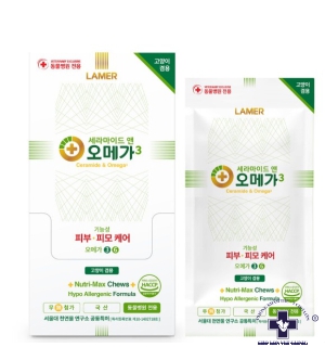 SNACK BỔ LÔNG,DA,NÃO CHO CHÓ MÈO - LAMER CERAMIDE & OMEGA 3 (10 Packs/Box)