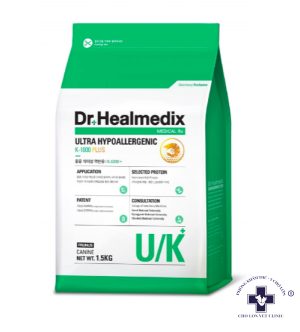 Thức ăn khô hỗ trợ viêm da, dị ứng cho chó - Dr.Healmedix ULTRA HYPOALLERGENIC K-1000 PLUS 1.5kg