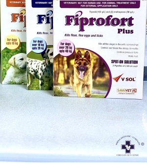 Thuốc nhỏ gáy diệt ve, bọ chét và chấy rận ở chó - Fiprofort Plus